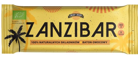 BATON OWOCOWY "ZANZIBAR" BEZGLUTENOWY BIO 40 g - ZMIANY ZMIANY ZMIANY ZMIANY (batony) BATON OWOCOWY "ZANZIBAR" BEZGLUTENOWY BIO 40 g - ZMIANY ZMIANY ZMIANY ZMIANY (batony)