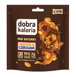 BATONIKI MINI ORZESZKI & CZEKOLADA BEZ DODATKU CUKRÓW (6 x 18 g) 108 g - DOBRA KALORIA DOBRA KALORIA (batony, produkty śniad. i wege)