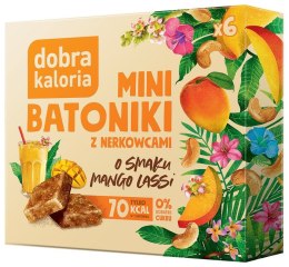 BATONIKI MINI Z NERKOWCÓW O SMAKU MANGO LASSI BEZ DODATKU CUKRÓW (6 x 17 g) 102 g - DOBRA KALORIA DOBRA KALORIA (batony, produkty śniad. i wege)