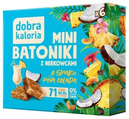 BATONIKI MINI Z NERKOWCÓW O SMAKU PINA COLADA BEZ DODATKU CUKRÓW (6 x 17 g) 102 g - DOBRA KALORIA DOBRA KALORIA (batony, produkty śniad. i wege)
