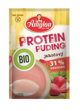 BUDYŃ PROTEINOWY TRUSKAWKOWY BEZ DODATKU CUKRÓW BEZGLUTENOWY BIO 45 g - AMYLON AMYLON (budynie, galaretki,kisiele,cukry, skrobie