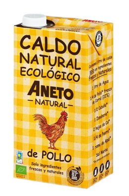 BULION Z KURCZAKA W PŁYNIE BEZGLUTENOWY BIO 1 L - ANETO NATURAL ANETO (buliony)