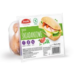 BUŁKI ŚNIADANIOWE BEZGLUTENOWE (3 szt.) 120 g - INCOLA INCOLA (bezglutenowe pieczywo i wafle)