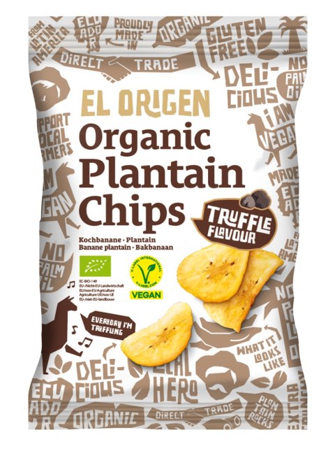 CHIPSY Z PLANTANA O SMAKU TRUFLI BEZGLUTENOWE BIO 80 g - EL ORIGEN EL ORIGEN (chipsy) CHIPSY Z PLANTANA O SMAKU TRUFLI BEZGLUTENOWE BIO 80 g - EL ORIGEN EL ORIGEN (chipsy)