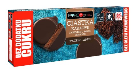 CIASTKA KAKAOWE Z KREMEM O SMAKU BROWNIE W CZEKOLADZIE DESEROWEJ BEZ DODATKU CUKRÓW 128 g - PURE&GOOD PURE&GOOD (czekolady, ciastka, przetwory) CIASTKA KAKAOWE Z KREMEM O SMAKU BROWNIE W CZEKOLADZIE DESEROWEJ BEZ DODATKU CUKRÓW 128 g - PURE&GOOD PURE&GOOD (czekolady, ciastka, przetwory)