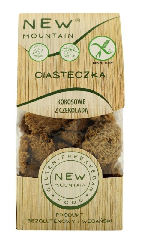 CIASTKA OWSIANO - CZEKOLADOWO - KOKOSOWE BEZGLUTENOWE 220 g - NEW MOUNTAIN NEW MOUNTAIN (bezglutenowe-ciastka,bezy,paluchy) CIASTKA OWSIANO - CZEKOLADOWO - KOKOSOWE BEZGLUTENOWE 220 g - NEW MOUNTAIN NEW MOUNTAIN (bezglutenowe-ciastka,bezy,paluchy)
