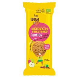 CIASTKA PEŁNOZIARNISTE Z JABŁKIEM I CYNAMONEM SŁODZONE AGAWĄ BIO 130 g - ME GUSTO (SUPER FUDGIO) ME GUSTO (krówki wegańskie, czekolady, wafelki)