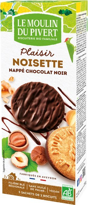 CIASTKA Z ORZECHAMI LASKOWYMI OBLANE GORZKĄ CZEKOLADĄ BIO 130 g - LE MOULIN DU PIVERT LE MOULIN DU PIVERT (ciastka, ciasteczka) CIASTKA Z ORZECHAMI LASKOWYMI OBLANE GORZKĄ CZEKOLADĄ BIO 130 g - LE MOULIN DU PIVERT LE MOULIN DU PIVERT (ciastka, ciasteczka)