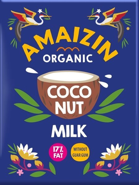 COCONUT MILK - NAPÓJ KOKOSOWY BEZ GUMY GUAR (17 % TŁUSZCZU) BIO 200 ml (KARTON) - AMAIZIN AMAIZIN (napoje kokosowe, tortilla, chipsy, inne) COCONUT MILK - NAPÓJ KOKOSOWY BEZ GUMY GUAR (17 % TŁUSZCZU) BIO 200 ml (KARTON) - AMAIZIN AMAIZIN (napoje kokosowe, tortilla, chipsy, inne)