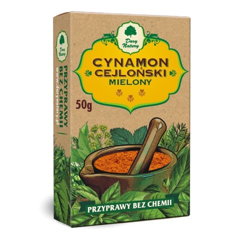 CYNAMON CEJLOŃSKI MIELONY 50 g - DARY NATURY DARY NATURY - przyprawy i zioła CYNAMON CEJLOŃSKI MIELONY 50 g - DARY NATURY DARY NATURY - przyprawy i zioła