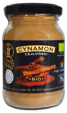 CYNAMON CEJLOŃSKI MIELONY BEZGLUTENOWY BIO 75 g - PIĘĆ PRZEMIAN PIĘĆ PRZEMIAN (produkty spożywcze)