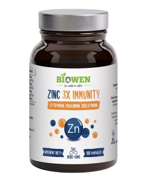 CYNK (15 mg) 3X IMMUNITY BEZGLUTENOWY 100 KAPSUŁEK - BIOWEN BIOWEN (suplementy diety) CYNK (15 mg) 3X IMMUNITY BEZGLUTENOWY 100 KAPSUŁEK - BIOWEN BIOWEN (suplementy diety)