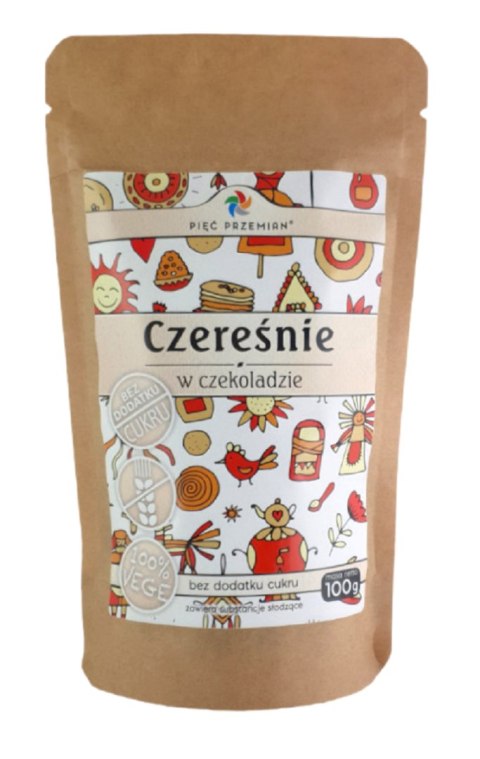 CZEREŚNIE W CZEKOLADZIE BEZ DODATKU CUKRÓW BEZGLUTENOWE 100 g - PIĘĆ PRZEMIAN PIĘĆ PRZEMIAN (produkty spożywcze) CZEREŚNIE W CZEKOLADZIE BEZ DODATKU CUKRÓW BEZGLUTENOWE 100 g - PIĘĆ PRZEMIAN PIĘĆ PRZEMIAN (produkty spożywcze)