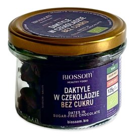 DAKTYLE W CZEKOLADZIE BEZ DODATKU CUKRÓW BEZGLUTENOWE BIO 125 g - BIOSSOM BIOSSOM (przekąski)
