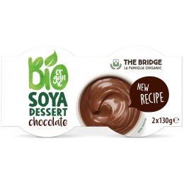 DESER SOJOWY O SMAKU CZEKOLADOWYM BEZGLUTENOWY BIO (2 x 130 g) 260 g - THE BRIDGE THE BRIDGE (napoje i desery roślinne)