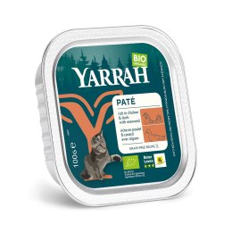 (DLA KOTA DOROSŁEGO) PASZTET Z KURCZAKA I KACZKI Z ALGAMI MORSKIMI BIO 100 g - YARRAH YARRAH (karma dla kotów i psów)