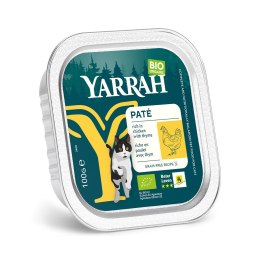 (DLA KOTA DOROSŁEGO) PASZTET Z KURCZAKA Z TYMIANKIEM BIO 100 g - YARRAH YARRAH (karma dla kotów i psów)