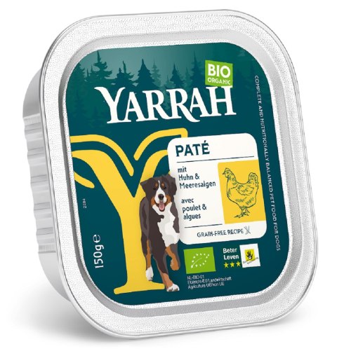 (DLA PSA) PASZTET Z KURCZAKIEM I ALGAMI MORSKIMI BEZ ZBÓŻ BIO 150 g - YARRAH YARRAH (karma dla kotów i psów) (DLA PSA) PASZTET Z KURCZAKIEM I ALGAMI MORSKIMI BEZ ZBÓŻ BIO 150 g - YARRAH YARRAH (karma dla kotów i psów)