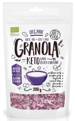 GRANOLA CZARNA PORZECZKA KETO BIO 200 g - DIET-FOOD DIET-FOOD