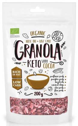 GRANOLA KAKAO KETO BIO 200 g - DIET-FOOD DIET-FOOD
