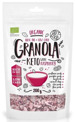 GRANOLA MALINA KETO BIO 200 g - DIET-FOOD DIET-FOOD