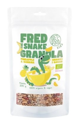 GRANOLA Z ANANASEM I BANANEM BIO 200 g - DIET-FOOD (FRED THE SNAKE) DIET-FOOD