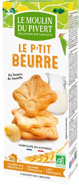 HERBATNIKI LE P'TIT BEURRE BIO 155 g - LE MOULIN DU PIVERT LE MOULIN DU PIVERT (ciastka, ciasteczka)