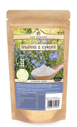 INULINA Z KORZENIA CYKORII BEZGLUTENOWA 300 g - PIĘĆ PRZEMIAN PIĘĆ PRZEMIAN (produkty spożywcze)