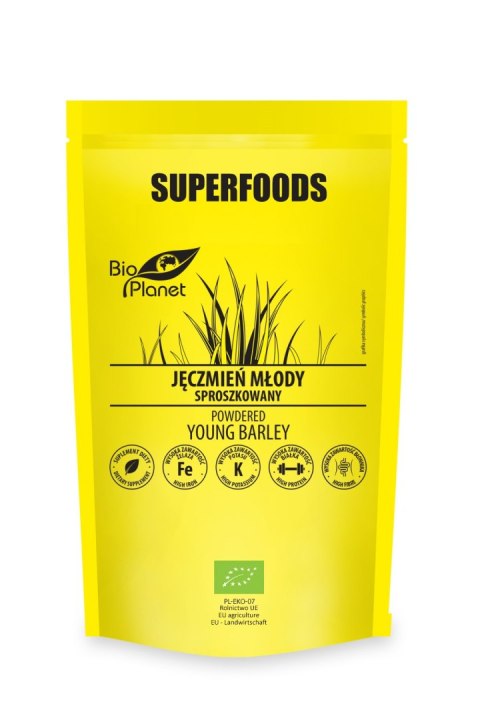 JĘCZMIEŃ MŁODY SPROSZKOWANY BIO 100 g - BIO PLANET BIO PLANET - seria SUPERFOODS JĘCZMIEŃ MŁODY SPROSZKOWANY BIO 100 g - BIO PLANET BIO PLANET - seria SUPERFOODS