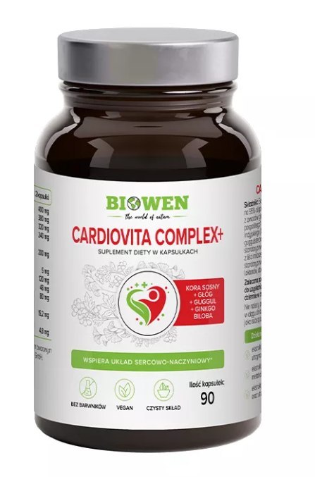 KAPSUŁKI NA WSPARCIE PRACY SERCA CARDIOVITA COMPLEX+ 90 szt. - BIOWEN BIOWEN (suplementy diety) KAPSUŁKI NA WSPARCIE PRACY SERCA CARDIOVITA COMPLEX+ 90 szt. - BIOWEN BIOWEN (suplementy diety)