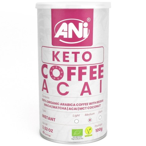 KAWA ROZPUSZCZALNA "REISHI KETO ACAI" BIO 100 g - ANI ANI (kawy) KAWA ROZPUSZCZALNA "REISHI KETO ACAI" BIO 100 g - ANI ANI (kawy)