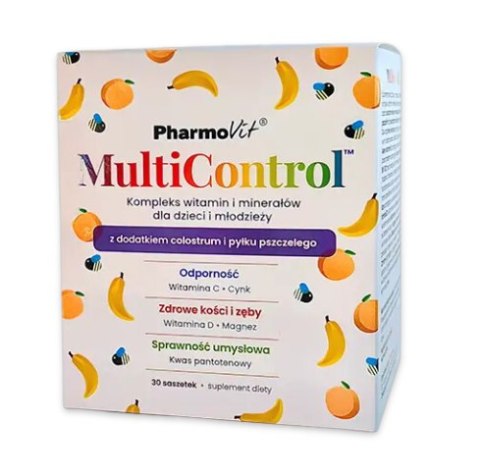 KOMPLEKS WITAMIN I MINERAŁÓW DLA DZIECI I MŁODZIEŻY MULTICONTROL BEZGLUTENOWY 30 SASZETEK - PHARMOVIT PHARMOVIT (suplementy diety) KOMPLEKS WITAMIN I MINERAŁÓW DLA DZIECI I MŁODZIEŻY MULTICONTROL BEZGLUTENOWY 30 SASZETEK - PHARMOVIT PHARMOVIT (suplementy diety)