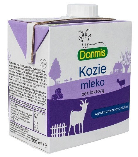 KOZIE MLEKO BEZ LAKTOZY UHT (2,5 % TŁUSZCZU) 500 ml - DANMIS DANMIS (nabiał z mleka koziego) KOZIE MLEKO BEZ LAKTOZY UHT (2,5 % TŁUSZCZU) 500 ml - DANMIS DANMIS (nabiał z mleka koziego)