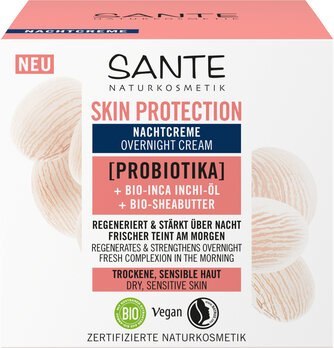 KREM DO TWARZY NA NOC OCHRONNY Z PROBIOTYKAMI, OLEJEM INCHI I MASŁEM SHEA ECO 50 ml - SANTE SANTE (kosmetyki) KREM DO TWARZY NA NOC OCHRONNY Z PROBIOTYKAMI, OLEJEM INCHI I MASŁEM SHEA ECO 50 ml - SANTE SANTE (kosmetyki)