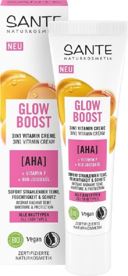 KREM DO TWARZY ROZŚWIETLAJĄCY 3W1 WITAMINOWY GLOW BOOST ECO 30 ml - SANTE SANTE (kosmetyki)