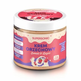 KREM ORZECHOWY O SMAKU BIAŁEJ CZEKOLADY Z MALINAMI BEZ DODATKU CUKRÓW 160 g - SUPERSONIC SUPERSONIC (kremy orzechowe)