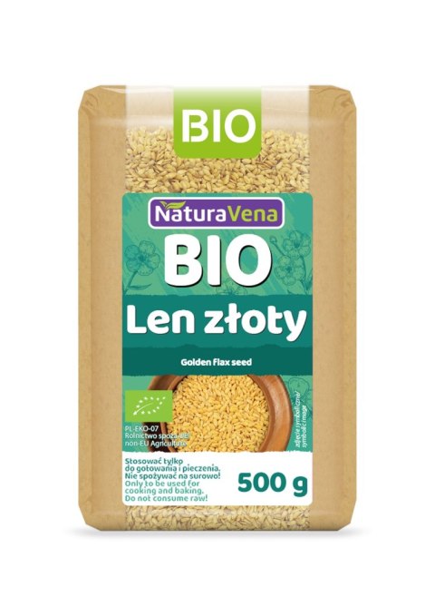 LEN ZŁOTY BIO 500 g - NATURAVENA NATURAVENA BIO LEN ZŁOTY BIO 500 g - NATURAVENA NATURAVENA BIO