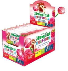 LIZAK KULKA O SMAKU MALINOWYM Z WITAMINĄ D I C BEZGLUTENOWY 6 g - MNIAM MNIAM STARPHARMA MNIAM MNIAM STARPHARMA (lizaki)