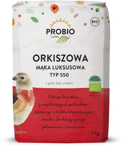 MĄKA ORKISZOWA LUKSUSOWA TYP 550 BIO 1 kg - PROBIO PROBIO (mieszanki do wypieków, mąki) MĄKA ORKISZOWA LUKSUSOWA TYP 550 BIO 1 kg - PROBIO PROBIO (mieszanki do wypieków, mąki)