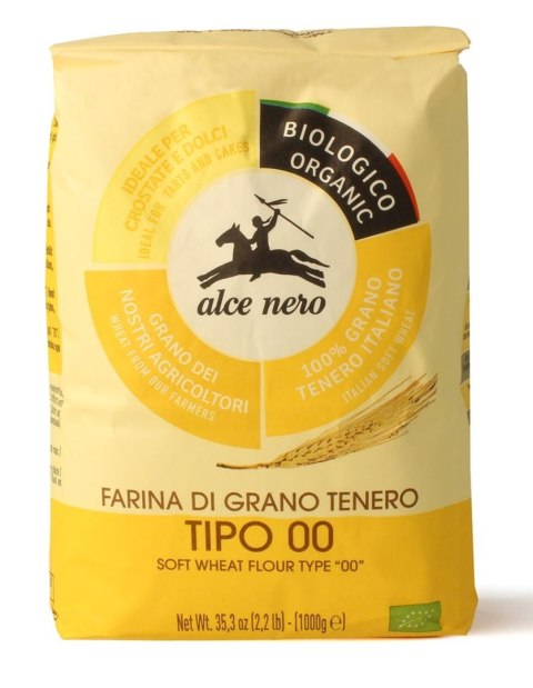 MĄKA PSZENNA TYP "00" DO SŁODKICH WYPIEKÓW BIO 1 kg - ALCE NERO ALCE NERO (włoskie produkty) MĄKA PSZENNA TYP "00" DO SŁODKICH WYPIEKÓW BIO 1 kg - ALCE NERO ALCE NERO (włoskie produkty)