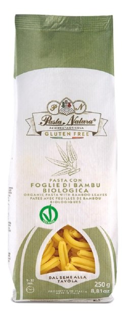 MAKARON (RYŻOWY RAZOWY Z LIŚĆMI BAMBUSA) CASERECCIA BEZGLUTENOWY BIO 250 g - PASTA NATURA PASTA NATURA (makarony bezglutenowe)