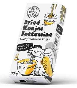 MAKARON (SUCHY KONJAC) FETTUCCINE BEZGLUTENOWY 80 g - DIET-FOOD DIET-FOOD