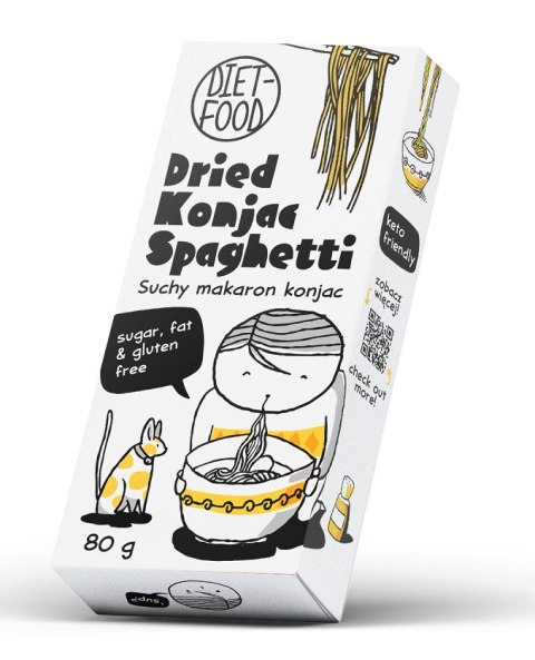 MAKARON (SUCHY KONJAC) SPAGHETTI BEZGLUTENOWY 80 g - DIET-FOOD DIET-FOOD MAKARON (SUCHY KONJAC) SPAGHETTI BEZGLUTENOWY 80 g - DIET-FOOD DIET-FOOD