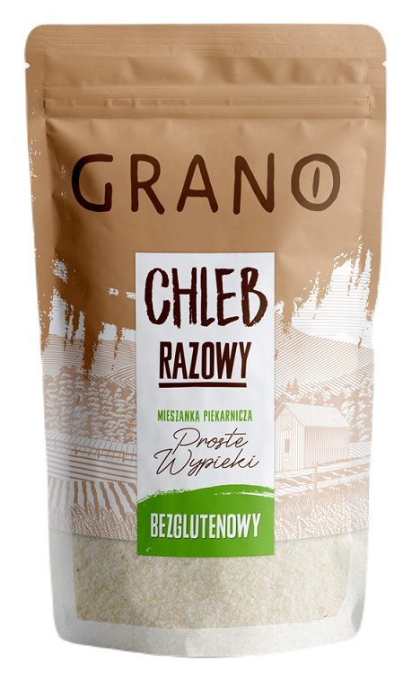 MIESZANKA DO WYPIEKU CHLEBA RAZOWEGO BEZGLUTENOWA 500 g - GRANO GRANO (mieszanki do wypieków) MIESZANKA DO WYPIEKU CHLEBA RAZOWEGO BEZGLUTENOWA 500 g - GRANO GRANO (mieszanki do wypieków)