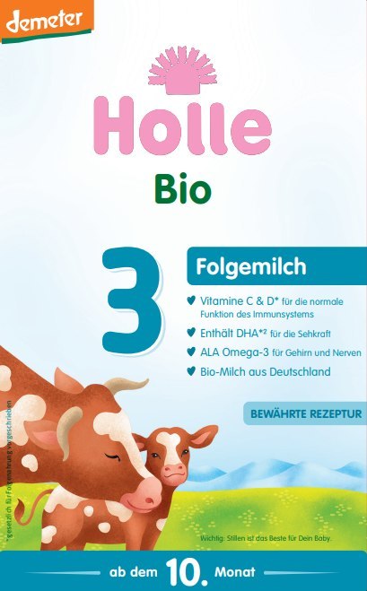 MLEKO KROWIE 3 NASTĘPNE DLA NIEMOWLĄT PO 6 MIESIĄCU DEMETER BIO 600 g - HOLLE HOLLE (żywność dla niemowląt) MLEKO KROWIE 3 NASTĘPNE DLA NIEMOWLĄT PO 6 MIESIĄCU DEMETER BIO 600 g - HOLLE HOLLE (żywność dla niemowląt)