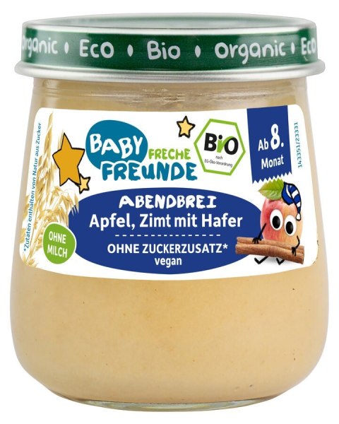 MUS JABŁKO - OWIES - CYNAMON BEZ DODATKU CUKRÓW OD 8 MIESIĄCA BIO 120 g - FRECHE FREUNDE FRECHE FREUNDE (musy owocowe, przekąski) MUS JABŁKO - OWIES - CYNAMON BEZ DODATKU CUKRÓW OD 8 MIESIĄCA BIO 120 g - FRECHE FREUNDE FRECHE FREUNDE (musy owocowe, przekąski)