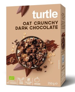 MUSLI OWSIANE Z GORZKĄ CZEKOLADĄ BEZGLUTENOWE BIO 250 g - TURTLE TURTLE (owsianki, płatki)