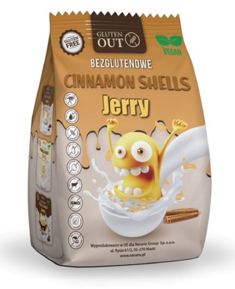 MUSZELKI ZBOŻOWE CYNAMONOWE BEZGLUTENOWE 375 g - JERRY GLUTEN OUT JERRY GLUTEN OUT (płatki) MUSZELKI ZBOŻOWE CYNAMONOWE BEZGLUTENOWE 375 g - JERRY GLUTEN OUT JERRY GLUTEN OUT (płatki)
