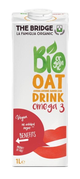 NAPÓJ OWSIANY OMEGA-3 BEZ DODATKU CUKRÓW BEZGLUTENOWY BIO 1 L - THE BRIDGE THE BRIDGE (napoje i desery roślinne)