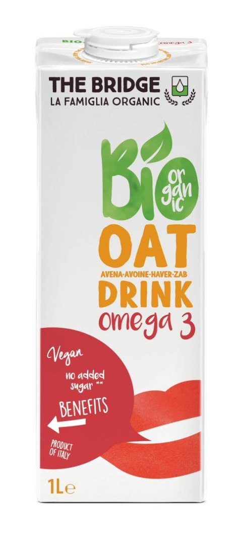 NAPÓJ OWSIANY OMEGA-3 BEZ DODATKU CUKRÓW BEZGLUTENOWY BIO 1 L - THE BRIDGE THE BRIDGE (napoje i desery roślinne) NAPÓJ OWSIANY OMEGA-3 BEZ DODATKU CUKRÓW BEZGLUTENOWY BIO 1 L - THE BRIDGE THE BRIDGE (napoje i desery roślinne)
